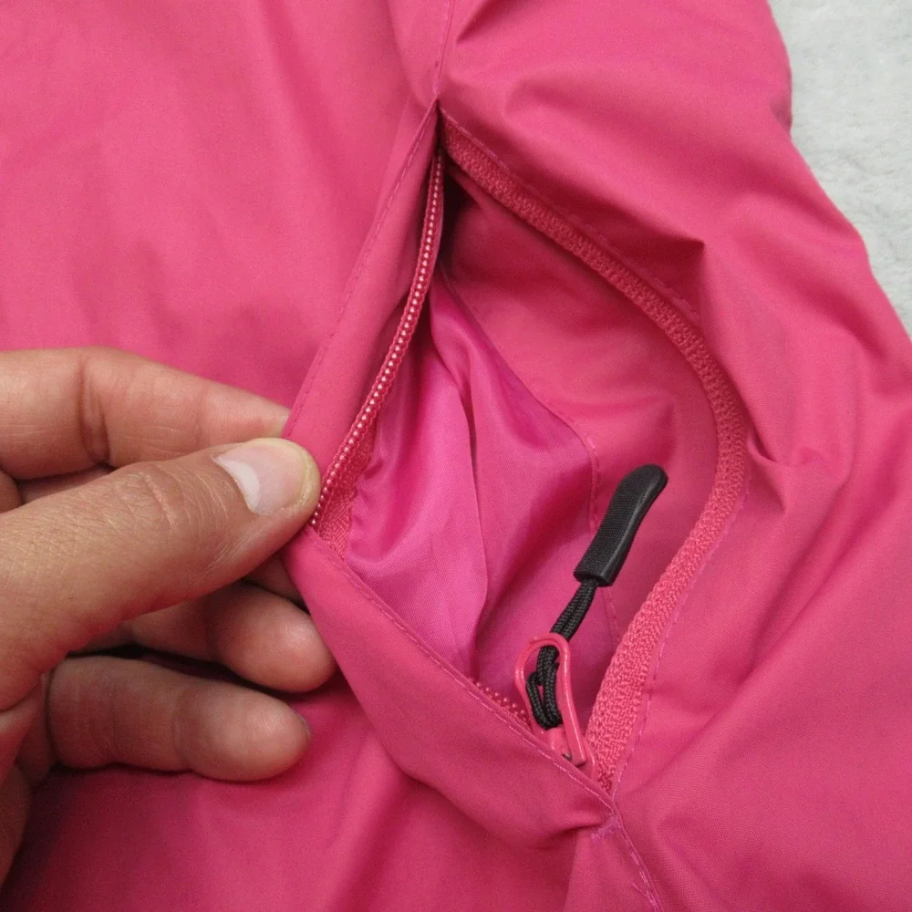 Little Donkey Andy Jacket Womens Small Pink Purple Hooded Water‎ Resistant Rain